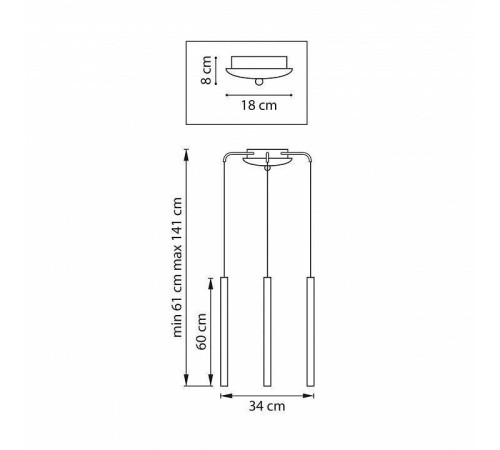 Подвесная люстра Lightstar Tubo L3T747337