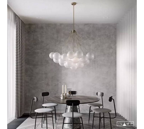 Люстра на штанге iLamp Globe 10099P/3-D800 GL-WH