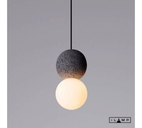 Подвесной светильник iLamp Foxtrot 10694P/1-D100 BK-WH