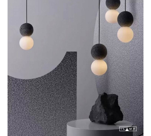 Подвесной светильник iLamp Foxtrot 10694P/1-D100 BK-WH