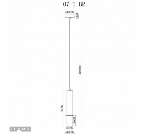 Подвесной светильник iLamp Lofty 10706-1 WH-BR