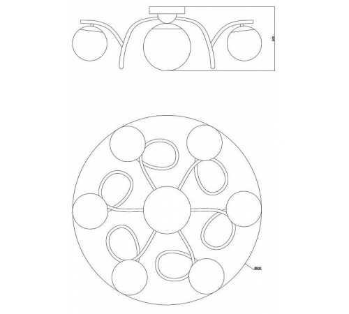 Потолочная люстра Moderli Circle V1150-5C