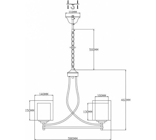 Подвесная люстра Moderli Maximilian V2522-5P