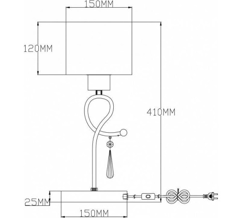 Настольная лампа декоративная Moderli Mae V2561-1T