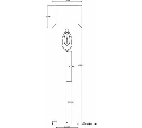 Торшер Moderli Dark V2581-1F