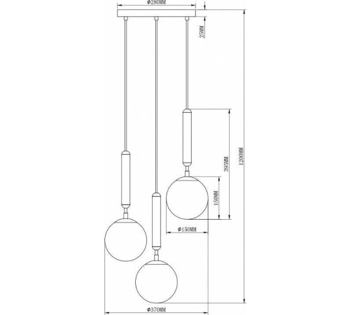 Подвесной светильник Moderli Host V2851-3P