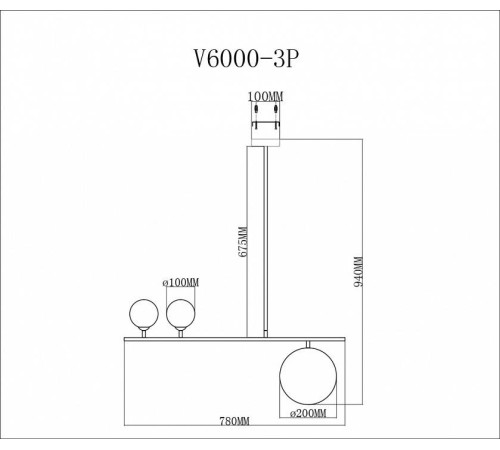 Светильник на штанге Moderli Sheman V6000-3P