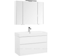 Набор мебели для ванной Aquanet Brooklyn 100 белый глянец 00207800