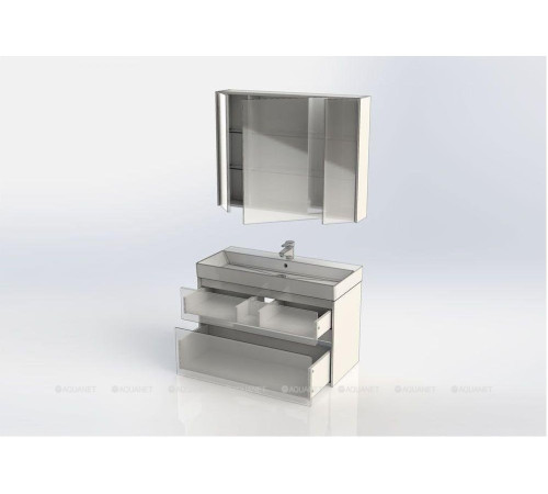 Набор мебели для ванной Aquanet Brooklyn 100 белый глянец 00207800