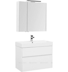 Набор мебели для ванной Aquanet Brooklyn 85 белый глянец 00207801