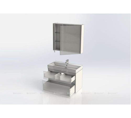 Набор мебели для ванной Aquanet Brooklyn 85 белый глянец 00207801