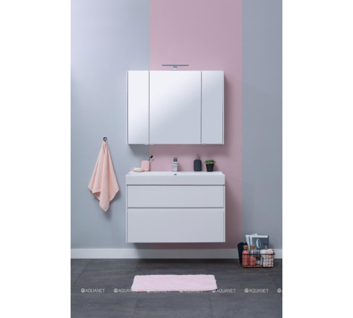 Набор мебели для ванной Aquanet Brooklyn 85 белый глянец 00207801