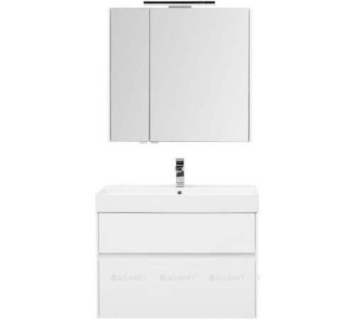 Набор мебели для ванной Aquanet Brooklyn 85 белый глянец 00207801