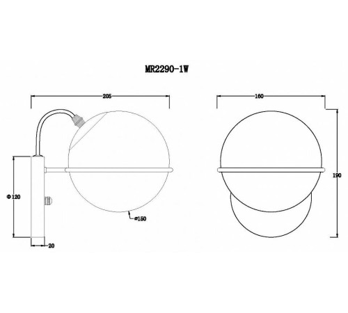 Бра MyFar Julian MR2290-1W