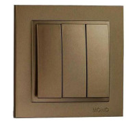 Выключатель трехклавишный Mono Electric Despina 102-232322-114