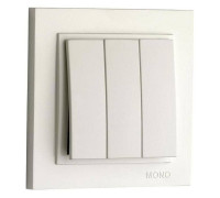 Выключатель трехклавишный Mono Electric Despina 102-252522-114