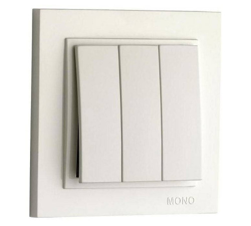 Выключатель трехклавишный Mono Electric Despina 102-252522-114