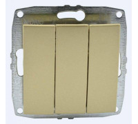Выключатель трехклавишный без рамки Mono Electric Despina / Larissa 500-002222-114