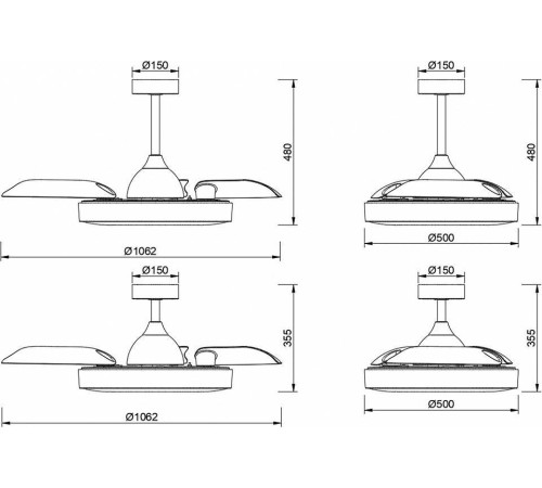 Светильник с вентилятором Mantra (люстры-вентиляторы) Coin 8216