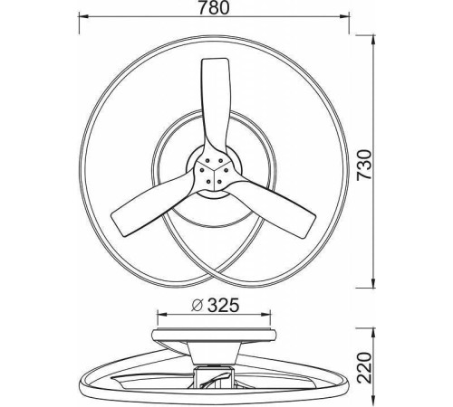 Светильник с вентилятором Mantra (люстры-вентиляторы) Ocean 8235