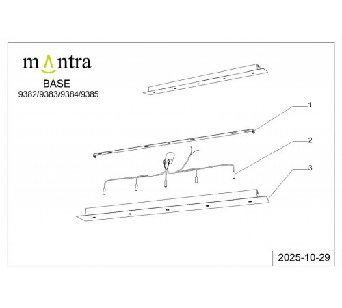 Подвесной светильник Mantra Arrecife 9384+9229 (5L)