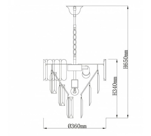 Подвесная люстра De City Бриз 35 5x40 Вт E14 111014205