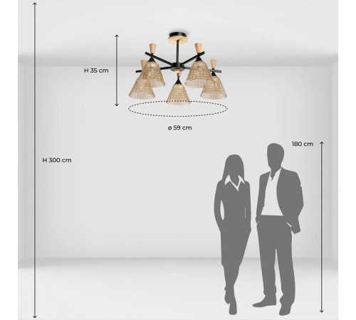 Люстра на штанге De City Дэла 45 635015605