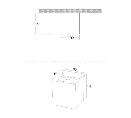 Накладной светильник Maytoni Slim C015CL-01W