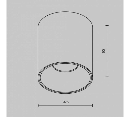 Накладной светильник Maytoni Alfa LED C064CL-12W3K-RD-WB