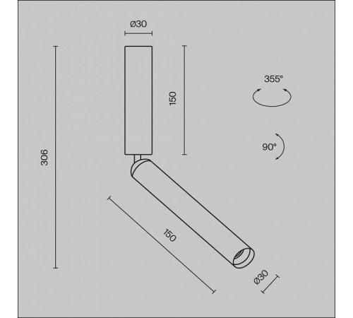 Светильник на штанге Maytoni Focus T C142CL-6W4K-B