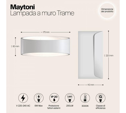 Накладной светильник Maytoni Trame C806WL-L5W