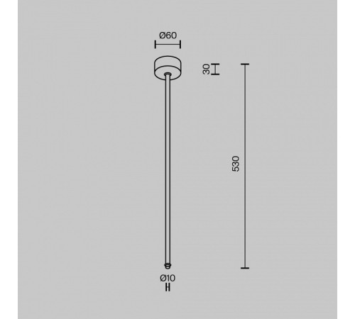 Основание на штанге Maytoni CA030C-SL-L500-B