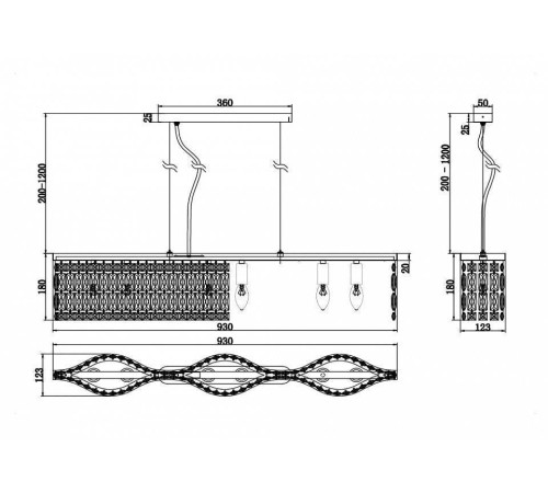Подвесная люстра Maytoni Dune DIA005PL-06CH