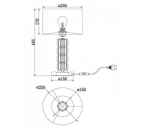 Настольная лампа декоративная Maytoni Talento DIA008TL-01CH