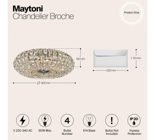 Потолочный светильник Maytoni Broche DIA902-04-N