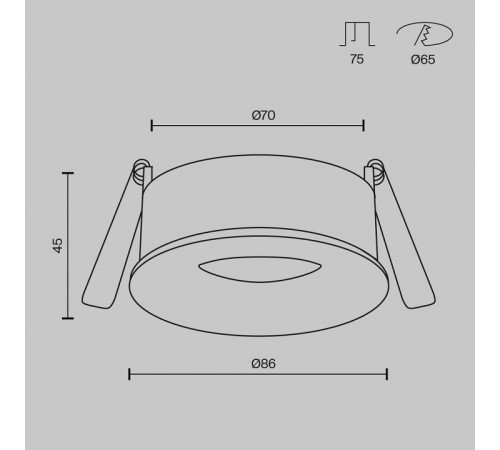Встраиваемый светильник Maytoni Technical Slim DL027-GU10-B