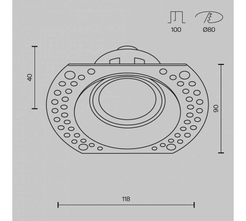 Встраиваемый светильник Maytoni Dot DL042-01-RD-W