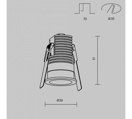 Встраиваемый светильник Maytoni Mini DL059-7W3K-BS