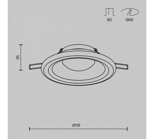 Встраиваемый светильник Maytoni Spark DL097-GU10-W