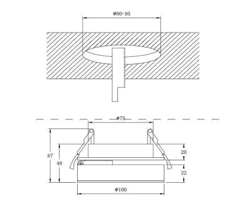 Встраиваемый светильник Maytoni Magic LED 12 Вт 4000 К DL2003-L12W4K