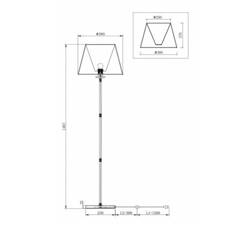 Торшер Freya Forte FR1006FL-01G