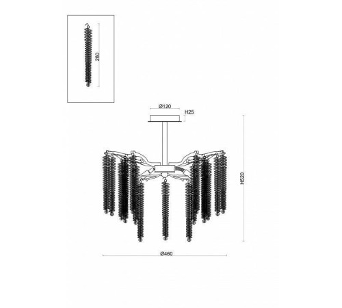 Подвесная люстра Freya Mineral FR1010CL-06G