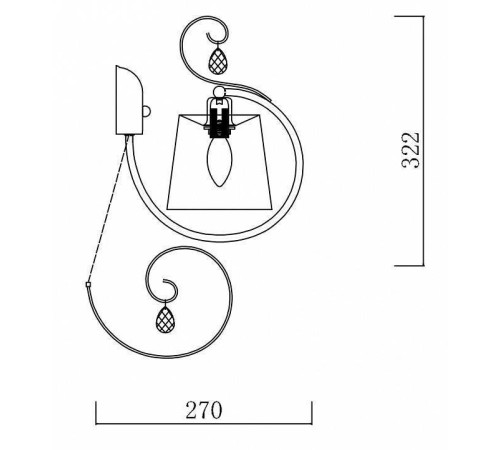 Бра Freya Simone FR2020-WL-01-BZ