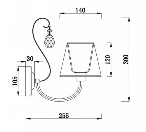 Бра Freya Vanda FR2030WL-02G