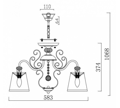Подвесная люстра Freya Driana FR2405-PL-03-BZ