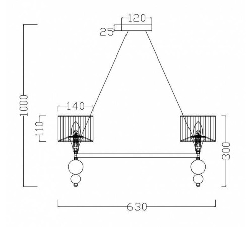Подвесная люстра Freya Lauren FR5093PL-05CH