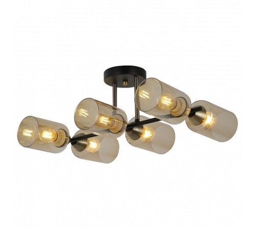 Люстра на штанге Freya Glow 6 ламп FR5129PL-06B