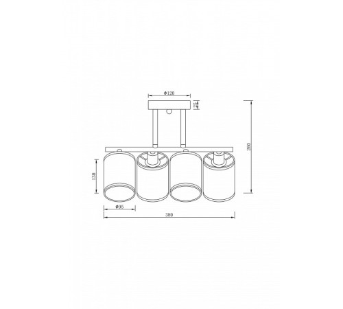 Люстра на штанге Freya Course 4 лампы FR5136PL-04CH