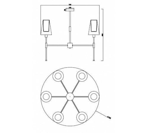 Люстра на штанге Freya Tida FR5196PL-06CH