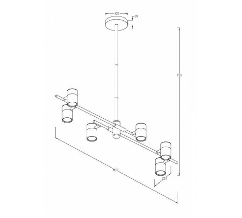 Люстра на штанге Freya Enzo FR5201PL-06B